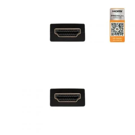 Nano Cable Cable HDMI 2.0 10.15.3603 Premium Certified 4K@60Hz 18Gbps HDR, Negro, Conectores HDMI Macho a HDMI Macho, 3 Metros